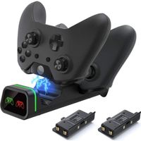 Station de Charge Xbox - DOBE - pour Contrôleur Xbox One - 2 Batteries Rechargeables de 800mAh