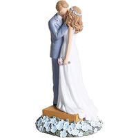 Statue,Statue de couple décorations de gâteau de mariage, Figurines de mariée et de marié Figurines d'ange Figurines de mariage 