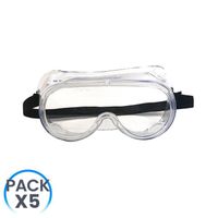 Pack 5 Lunettes de protection intégrale Transparent O91