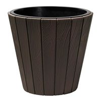 PROSPERPLAST Pot rond Woode - Ø 393 mm - Marron brun