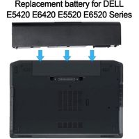 Batterie T54FJ E6420 pour Dell Latitude E6430 E5430 E6520 E5520 Dell Inspiron 7520 5720 Vostro 3460 3450 Notebook Battery 10.8V 5