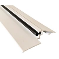 Seuil de porte PMR (Norme Handicap) aluminium avec joint et découpe d'angles (Laqué blanc, 730mm) - HOMEWELL