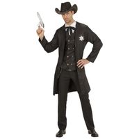 Déguisement Shérif USA Marshal Western Homme XL Noir - Costume de shérif américain pour homme