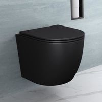 Sogood WC toilettes suspendus gris noir mat cuvette céramique toilette abattant silencieux avec frein de chute Aix179
