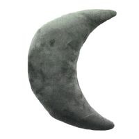 COMETE - Coussin en forme de lune extra doux 30 x 45 cm Gris