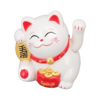 VGEBY décoration de chat porte-bonheur Chat porte-bonheur chinois Fortune chat décoration agitant le bras lumière solaire