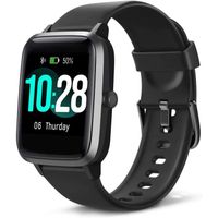 Montre Connectée Femme Smartwatch Tracker d'Activit pour Android iOS Samsung XIAOMI Iphone  Noir