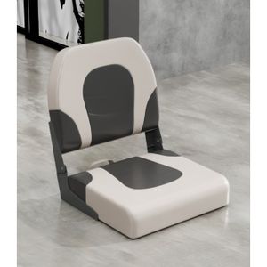 Lot De 2 Sièges Bateau GOPLUS – Pliables, Dossier Rembourré, Similicuir Imperméable, 51x42x49 Cm, Pour Pêche Et Croisière