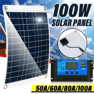 Kit panneau solaire 105W PERC + régulateur MPPT pour camping-car