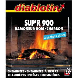 CHARBON DE BOIS Lot de 3 doses Sup'R 900 ramoneur bois et charbon