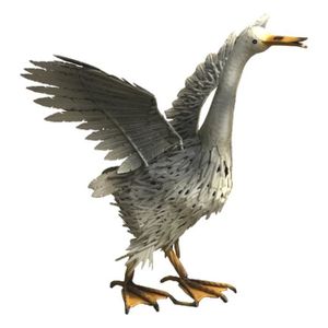 Canard P Prettyia Statue Jardin Animaux Sculpture Oie En Resine Figures Miniature Jardin Deco Statues Jardin