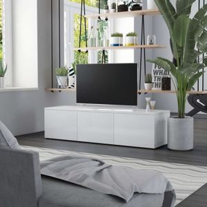 meuble bas salon noir et blanc cdiscount