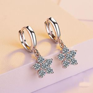 Brillant S925 NEUF Argent sterling Femme fashion Mignon Géométrie Design Clous D/'Oreilles