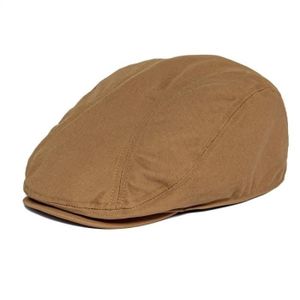 CASQUETTE Casquette,BOTVELA été sergé coton casquette plate hommes Golf casquettes boulanger garçon chapeau pilote - Type Marron - 57 cm
