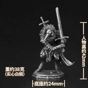 FIGURINE - PERSONNAGE Épée de fer - Graveuse en métal avec cercueil, modèle de soldat fait à la main, jeu de table, voiture, orneme