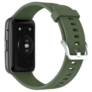 BRACELET DE MONTRE Bracelet pour Huawei Watch Fit 2 Silicone Résistant Sangle à Trous vert foncé