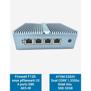 Firewall EG2x sous OPNsense 2 ports Gigabit 2Go SSD 120Go