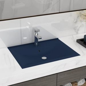 LAVABO - VASQUE LE SHOP Lavabo avec trou de robinet Bleu foncé mat 60x46 cm Céramique 130113