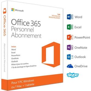 BUREAUTIQUE Office 365 Personnel - Inclut les nouveaux logicie