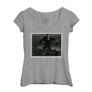 T-SHIRT T-shirt Femme Col Echancré Gris Photo du Film King