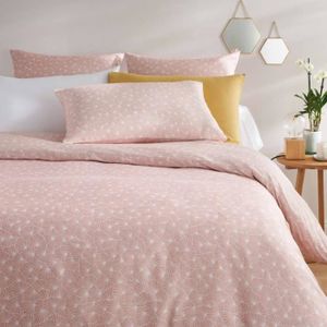 housse de couette rose poudre