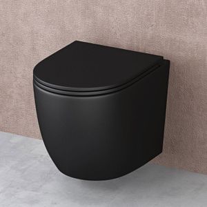 WC - TOILETTES Sogood WC toilettes suspendus gris noir mat cuvett