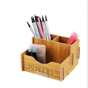 3 compartiments Pot à crayons Creative Boîte de rangement de bureau En maille de métal