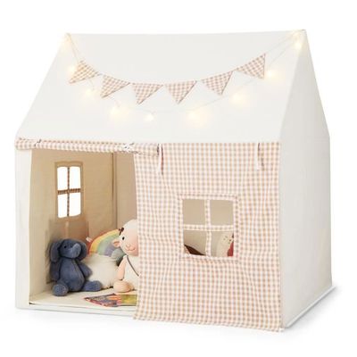 COSTWAY Tente De Lit Enfants Tente De Rêve Portable Avec Double Rideau