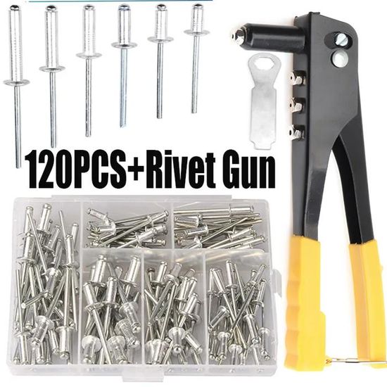 Kit De 16 Rivets Pour Réparation Parapluie - Rivets Argentés Pour Armature - Léger Et Facile à Installer