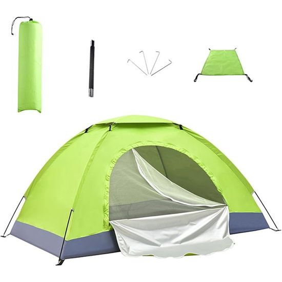 Tente Dôme De Camping CLIPOP 2 Personnes – Légère 1,7 Kg, Imperméable 210D Oxford, Coupe-vent, Protection UV, Pour Randonnée, Plage, Chasse Et Pêche