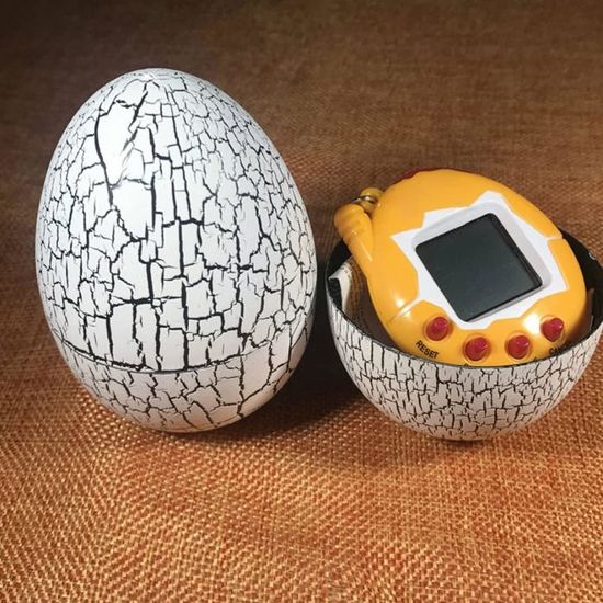 VIDOO Multi Couleurs Oeuf Animal Virtuel Cyber Numérique Pet Game Jouet Électronique Cadeau De Noël E-Pet-Jaune