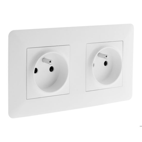 Prise Electrique 16A Blanc Artezo - Encastrable Design Moderne - Facile à Installer - 86x86mm