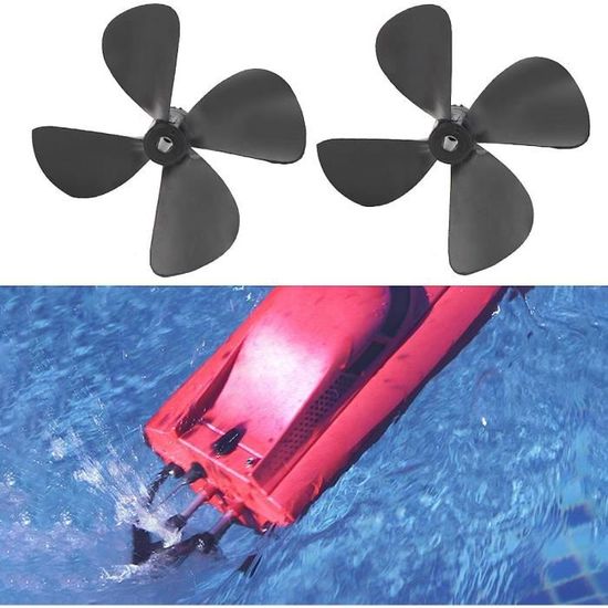 Kadimendium Hélices pour maquettes de Bateaux, 4 pales Hélice à 4 pales en Plastique Haute