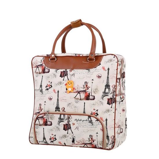 PETITE TOUR FILLE Sac main de voyage en cuir PU pour femme Sac bagages imperm able pour femme Sacs Co