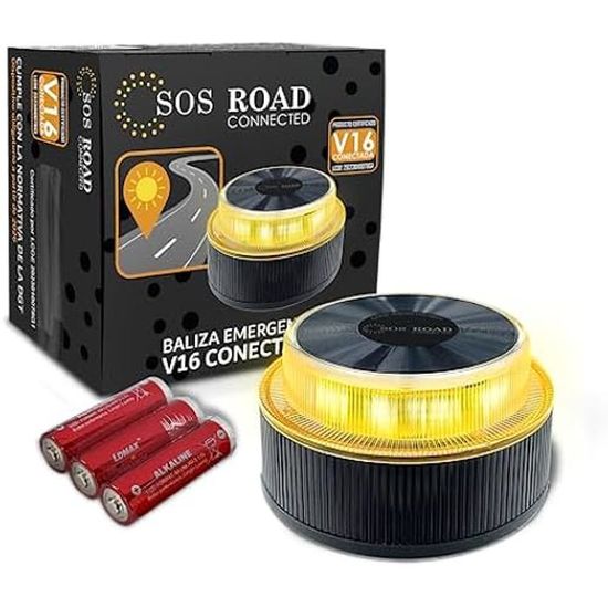 MAGIC SELECT Lumière D'Urgence V16 Homologuée - Clignotant Jaune + Marteau + Gilet Réfléchissant