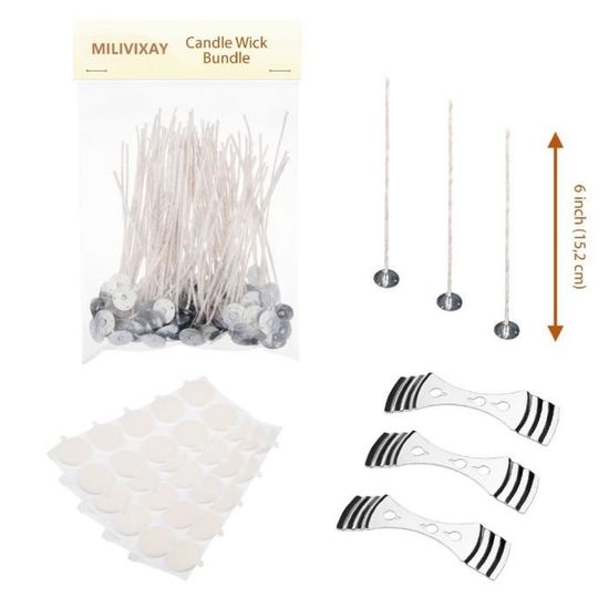 MAQIHAN Lot De 100 Mèches En Bois Pour La Fabrication De Bougies