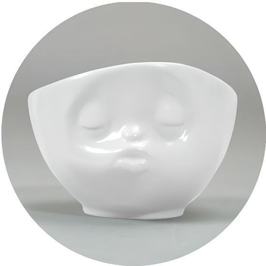 Grand Bol Distributeur Humeur En Porcelaine Tassen – 1000 Ml, Blanc