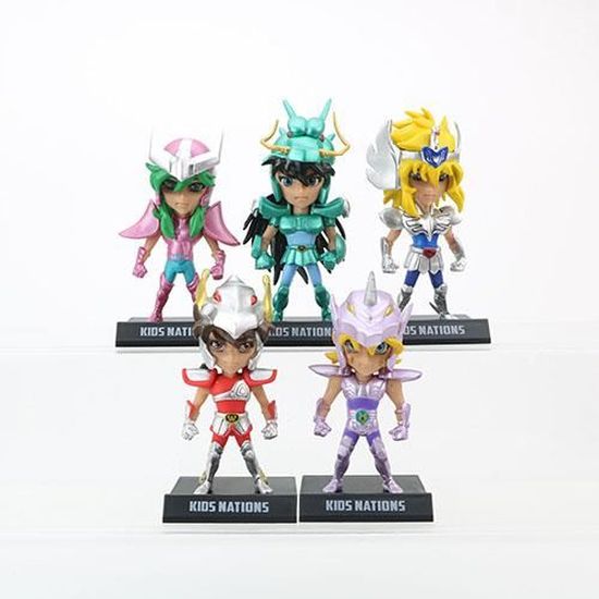 5 pièces / ensemble Anime Saint Seiya zodiaque chevalier figurine PVC  poupée Collection modèle cadeau de noël jouet - Cdiscount Jeux - Jouets