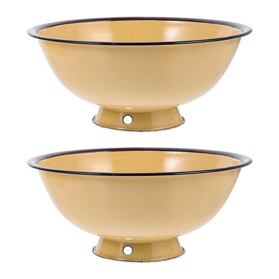Bol Mélangeur En émail 30 Cm - Vintage, Grande Capacité - Résistant Aux Rayures - Pour Pâte, Salade, Lavage Des Légumes