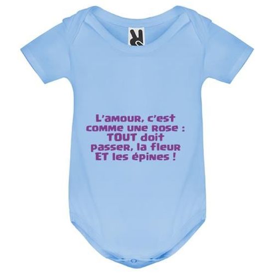 Body Bebe Bleu Citation Amour Bebe Garcon Blanc Cdiscount Pret A Porter