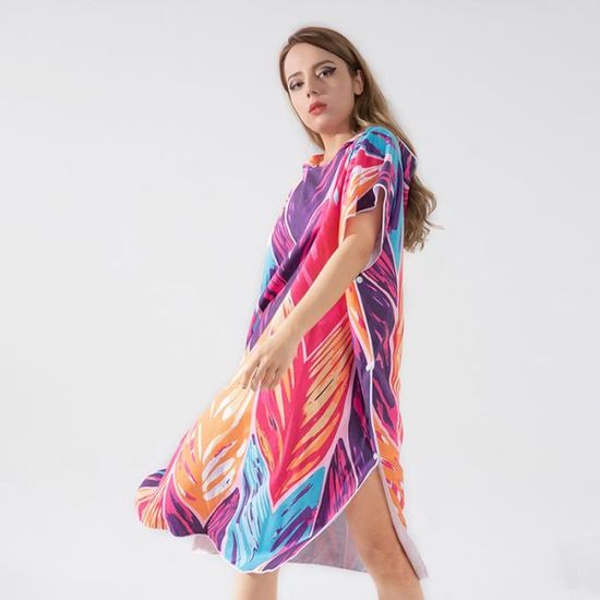 Poncho de bain adulte on sale microfibre
