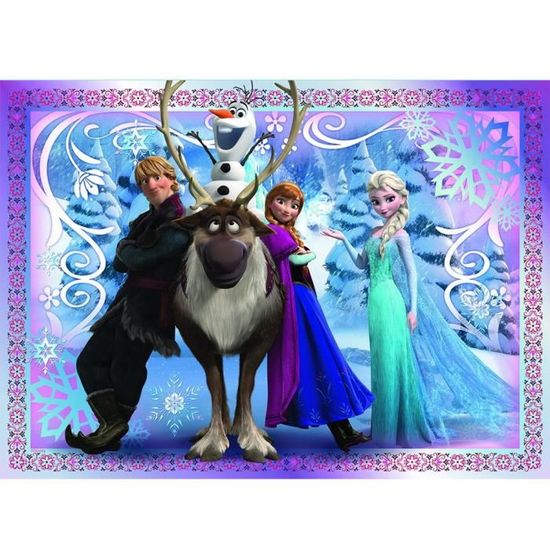 Puzzle 45 pièces : Frozen la reine des neiges : Un équipe formidable ...