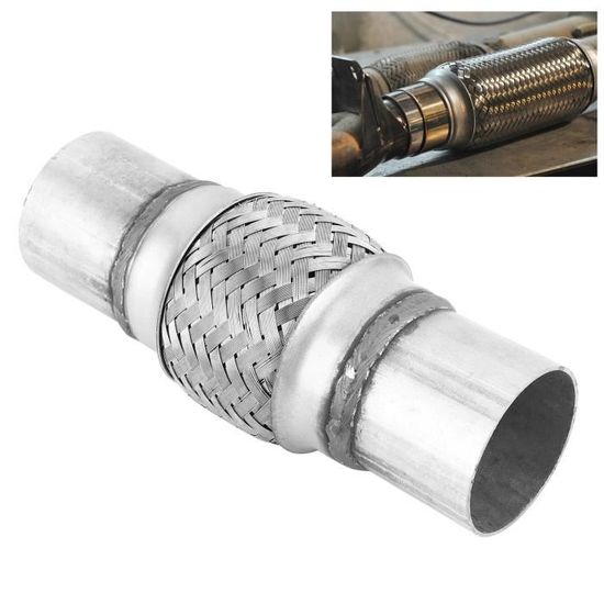Tuyau Flexible D'échappement, 2,5 X 14 Pouces En Acier Inoxydable Pour Réparation De Tuyau Flexible D'échappement De Voiture