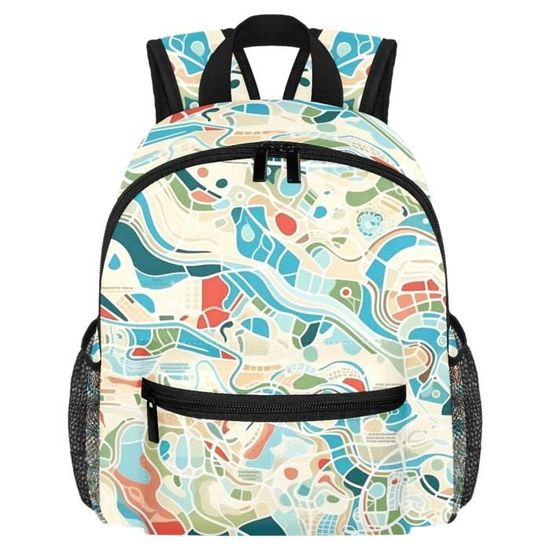 Sac à Dos Vintage Avec Carte Du Trésor Nautique - Taille Moyenne - Sac De Voyage Pour Femme, Fille, Homme, Garçon, Adolescent