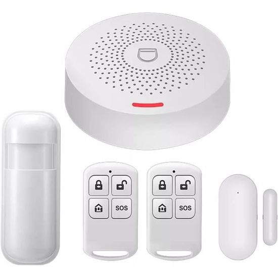 Lot De 4 Alarmes Sans Fil Fenêtre/porte Elpine | 100 DB, Sécurité Maison, Hangar, Entrée