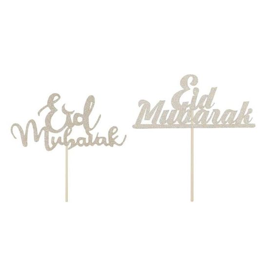Eid Mubarak Cake Toppers Baby Shower Islam Musulman Party Decor Footful