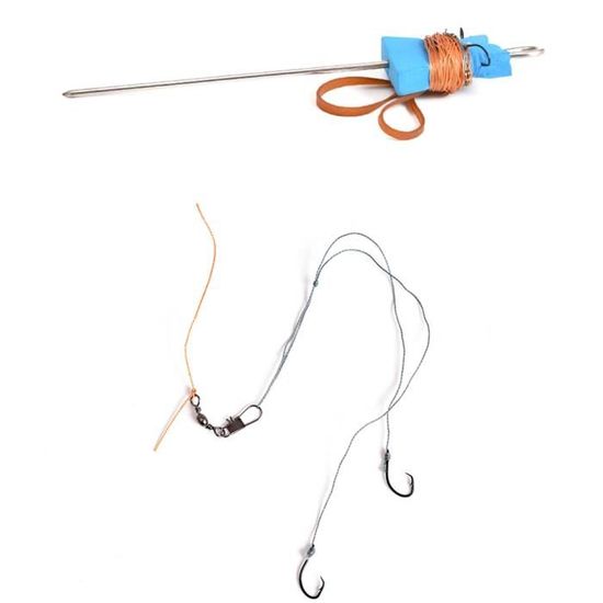 Tapez C-Leurre de pêche en surface avec double hameçon, action