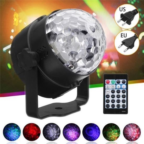 2 Pack Lampe de Scène,Jeux de lumière Soirée Boule à Facette à Télécommande  LED InnooLight Disco Eclairage DJ spot Soirée Contrôle S