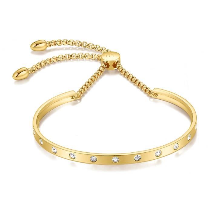 Bracelet GY1WL bijoux allen danmi zircon cubique 18 k or - or rose - or blanc bracelet d'occasion  France