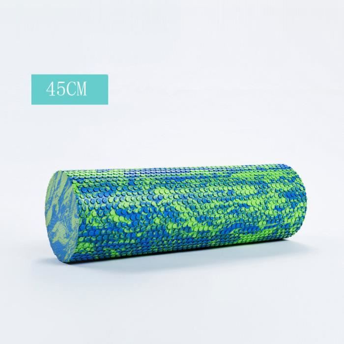 45CM-Rouleau de mousse de Yoga de nuage irisé de bloc de Pilates rouleau flottant à haute densité-bleu vert
